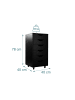 relaxdays Rollcontainer in Schwarz - (B)40 x (H)78 x (T)40 cm