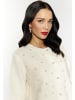faina Damen Strickjacke in Wollweiss