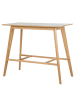 home24 home24 Bartisch (1er Set) - Braun / Weiß - HPL & Massivholz Esche - 120.0 x 100.0 x 60.0 cm in Braun / Weiß
