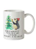 Mr. & Mrs. Panda Keramtiktasse Pinguin Weihnachtsbaum mit Spruch in Weiß