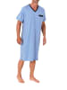 NORMANN Kurzarm Nachthemd Übergröße in hellblau