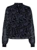 JACQUELINE de YONG Langarm Bluse Print Paisley Muster V-Neck Tunika Top JDYEMILY in Blau