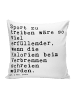 Mr. & Mrs. Panda Zierkissen Sport zu treiben wäre... mit Spruch in Weiß