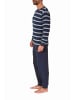 NORMANN Frottee Pyjama Schlafanzug Bündchen - 70670 in blau