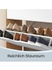 VASAGLE Schuhschrank Custos in Eichenfarben-Weiß - (B)80 x (H)102 x (T)24 cm