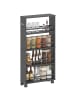 HOMCOM Rollwagen in Schwarz 45L x 15B x 91H cm