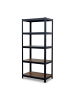 relaxdays Schwerlastregal in Schwarz/ Braun - (B)60 x (H)180 x (T)30 cm