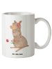 Mr. & Mrs. Panda Große Teetasse Alpaka Blume ohne Spruch in Weiß