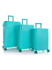 Heys HiLite 4 Rollen Kofferset 3-teilig mit Dehnfalte aqua breeze