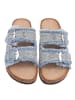 Ital-Design Sandale & Sandalette in Hellblau und Silber