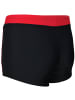 Aquarti Jungen Kinder Badehose Seitliche Paspel in schwarz/rot