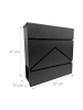 relaxdays Briefkasten in Schwarz - (B)37 x (H)37 x (T)11 cm