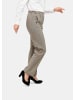 GOLDNER Kurzgröße:  Trevira-Schurwollhose ANNA in taupe / melange