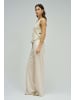 Salsa Jeans Top Lurex Knit With Buttons in Light Beige