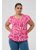 KAFFE curve Bluse kurzarm KCvilana Loose fit in Beetroot Purple Chalk Flower