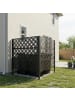 relaxdays Mülltonnenverkleidung "Diamond" in Schwarz - (B)240 x (H)120 x (T)4 cm