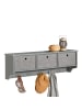 SoBuy Wandgarderobe in Hellgrau - (B)100 x (H)31 x (T)20cm