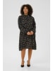 KAFFE curve Kleid KClune Regular fit in Black/Beige Abstract Print