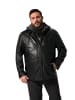 Men Plus Lederjacke in schwarz