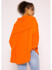 SASSYCLASSY Ultra Oversize Musselin-Blusenhemd kürzere Variante in Orange