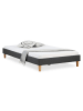 Homestyle4u Polsterbett mit Lattenrost 120x200 cm in Grau
