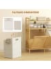 HOMCOM Wäschekorb-82L x 33B x 88H cm-Naturholz