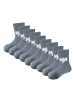 Yalion 9er-Set Yalion Socken mit Tiermotiven & Stern-Stoppern, Grau