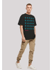 F4NT4STIC Heavy Oversize T-Shirt Kreuze Blau in schwarz