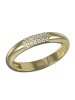 GoldDream Ring Gold 333 Gelbgold - 8 Karat 3-reihig Zirkonia Größe 56 (17,8)