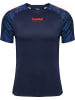 Hummel T-Shirt Hmlblaze26 Herren in MARINE/CHERRY TOMATO