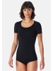 Schiesser Unterhemd / Shirt Kurzarm Personal Fit in Schwarz