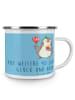 Mr. & Mrs. Panda Emaille Tasse 40. Hochzeitstag Rubinhochzeit mi... in Sky Blue