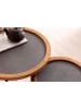 KADIMA DESIGN Couchtisch 2er Set Massivholz / Steinoptik Wohnzimmertisch