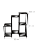 relaxdays Blumenregal in Schwarz - (B)80 x (H)81 x (T)28,5 cm