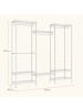 SONGMICS Kleiderschrank Dalten in Weiß - (B)174 x (H)178 x (T)40 cm