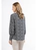DreiMaster Klassik Damen Blusenshirt in Schwarz Weiss