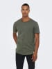 Only&Sons Rundhals T-Shirt Long Shirt in Grün-2