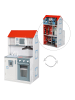 roba 2in1 Spielhaus - wendbares Puppenhaus und Kinderküche - Weiß / Rot