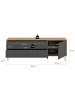 ebuy24 TV Tisch Prisma Anthrazit 164 x 40 cm