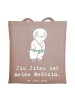 Mr. & Mrs. Panda Tasche Panda Jiu Jitsu mit Spruch in Braun Pastell