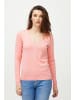 PULZ Jeans Strickpullover PZSARA - 50204127  Femininer Pullover mit V-Ausschnitt in Pink