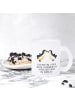 Mr. & Mrs. Panda Tasse Pinguin Liebe mit Spruch in Transparent