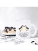 Mr. & Mrs. Panda Teetasse Pinguin Liebe mit Spruch in Transparent