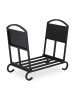 relaxdays Kaminholzkorb in Schwarz - (B)52 x (H)44 x (T)31 cm
