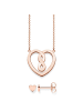 Thomas Sabo Schmuckset "Collier / Ohrstecker Herz" in Roségold