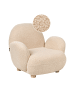 Beliani Kindersessel HEM in Beige/Braun - (W) 64 x (H) 55 x (L) 55 cm