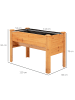 Outsunny Hochbeet aus Holz 120L x 60B x 81H cm Naturholz