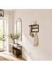 relaxdays Wandgarderobe in Braun/ Schwarz- (B)65 x (H)42 x (T)30 cm