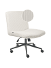Beliani Bürostuhl GEDDES in Weiß/Schwarz - (W) 59 x (H) 85 x (L) 71 cm