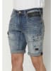 KOROSHI Bermuda Jeans Schnitte Stretch Regular Fit in blau